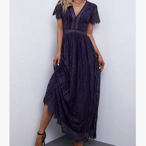 Purple Lace Dress - XL